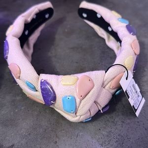 RAINBOW PEBBLE MOSAIC KNOTTED HEADBAND - Lele Sadoughi